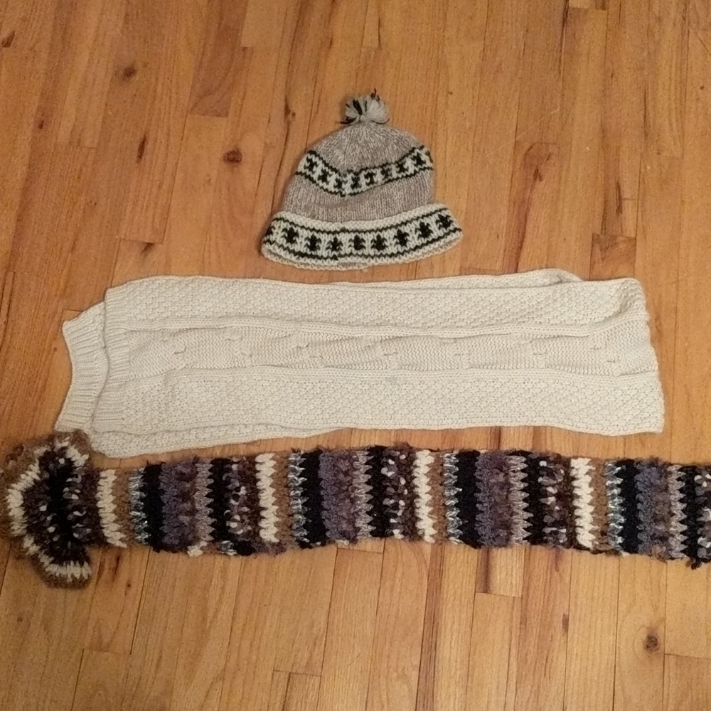 One Wool Hat, and Two Scarves